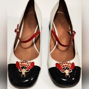 B2 (Browns) Jitterbug Womens 9 Classic Leather Shoes Heels